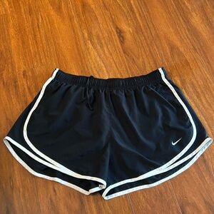 Black and White Nike Women's Tempo Running Shorts XL